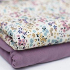 Baumwolljersey Digital - Liebes Blumen Vintage Rosa