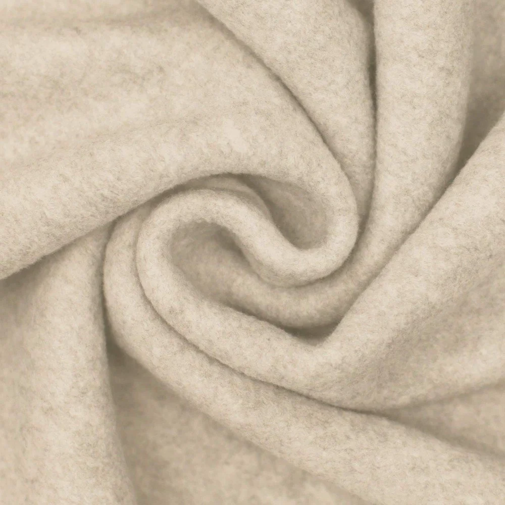 Polar Fleece Fabric Melange Beige