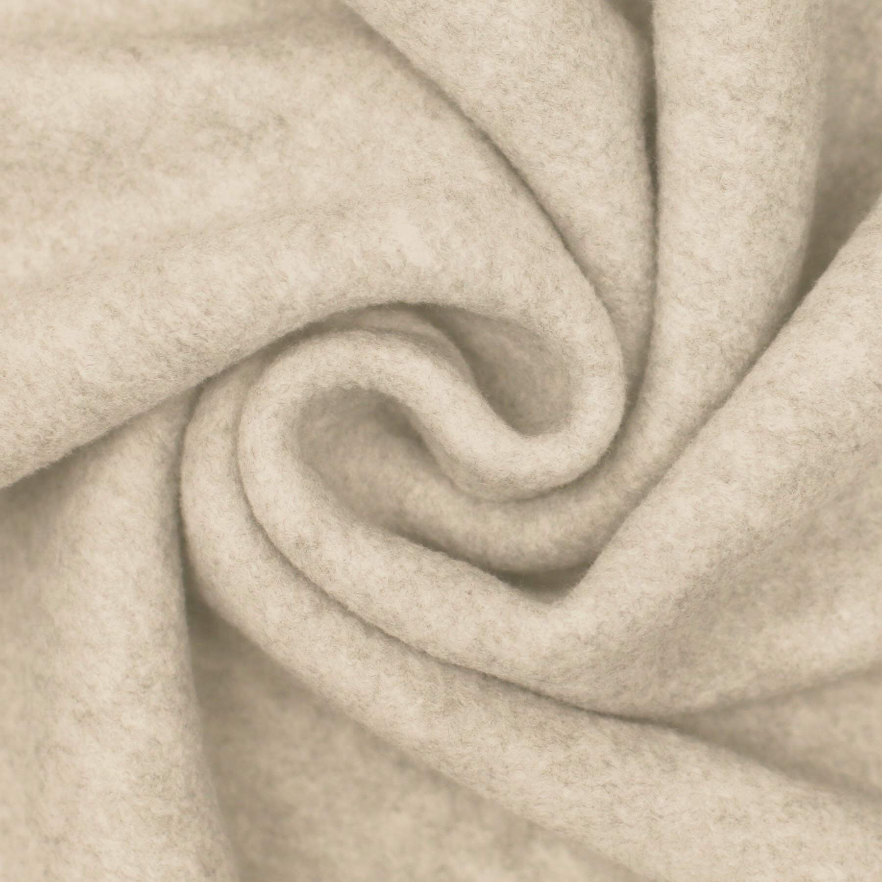 Polar Fleece Stof Melange Beige