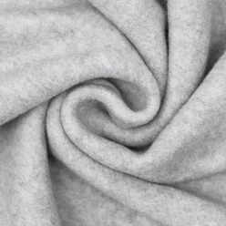 Tessuto Pile Grigio Chiaro Melange