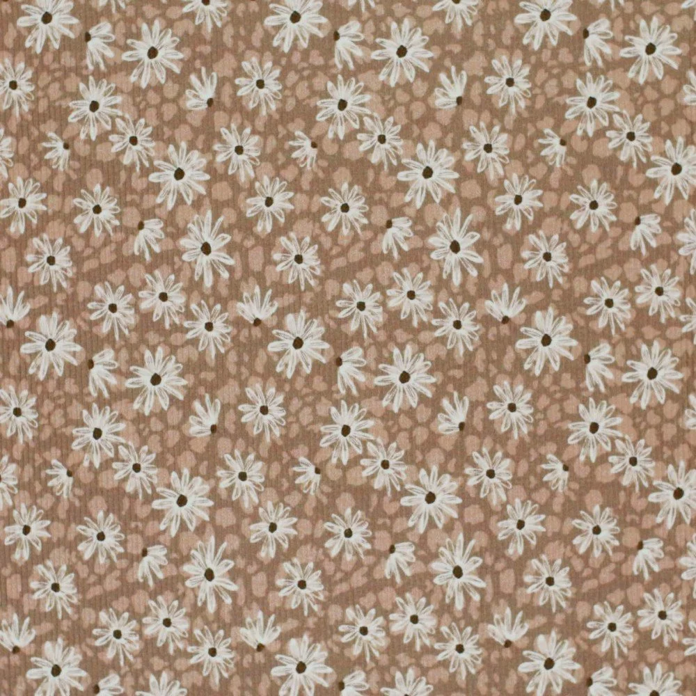 Rib Jersey Stof - Bloemen Luipaard