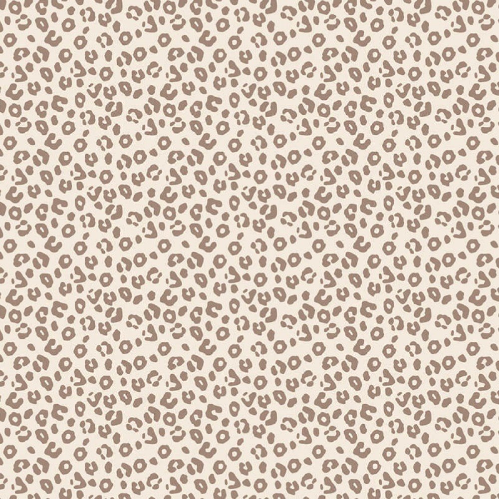 Bomuldjersey Digital Print - Leopard Beige