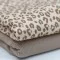 Rib Knit Jersey Fabric - Leopard Print Beige - (Jersey Fabrics)