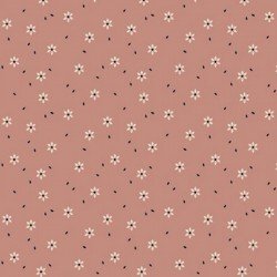 Rib Jersey Strikstof - Stjerneblomst Fersken