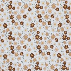Rippstrick Jersey Stoff - Sonnenblume Ecru