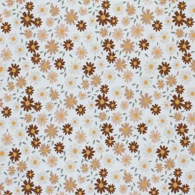 Rib Jersey Stof - Zonnebloem Ecru | Rijs Textiles Rib Jersey Stof - Zonnebloem Ecru - (Jersey Stoffen)
