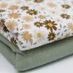 Rib Jersey Stof - Zonnebloem Ecru | Rijs Textiles Rib Jersey Stof - Zonnebloem Ecru - (Jersey Stoffen)