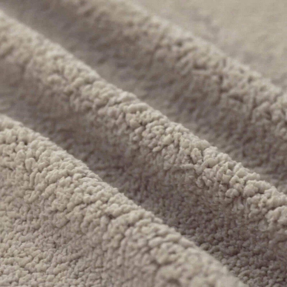 Tessuto Pelliccia D'Agnello Sintetica Beige Scuro