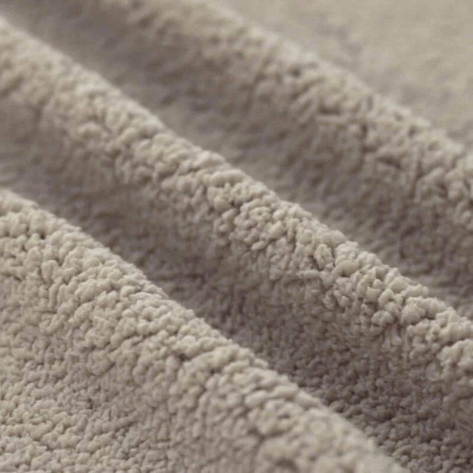 Tissu Fourrure Mouton Beige Foncé - (Tissu Fourrure Mouton)