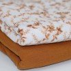 Hydrofiel Stof Digitale Print - Cognac Bruine Bloem - (Kinderstoffen)