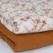 Baby Musselin Stof Digital Print - Cognac Brun Blomst - (Børnestoffer)