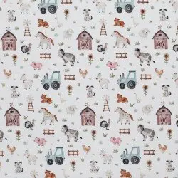 Cotton Poplin Digital Print - Farm Life Cotton Poplin Digital Print - Farm Life