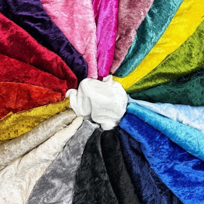 Tissu Panne De Velours Violet  - (Tissu Panne De Velours )