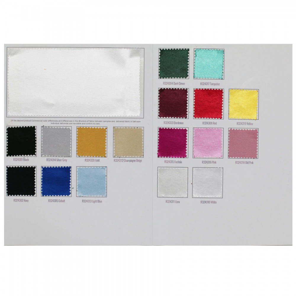 Polyester Satin Fabric Sample Card Polyester Satin Fabric Sample Card