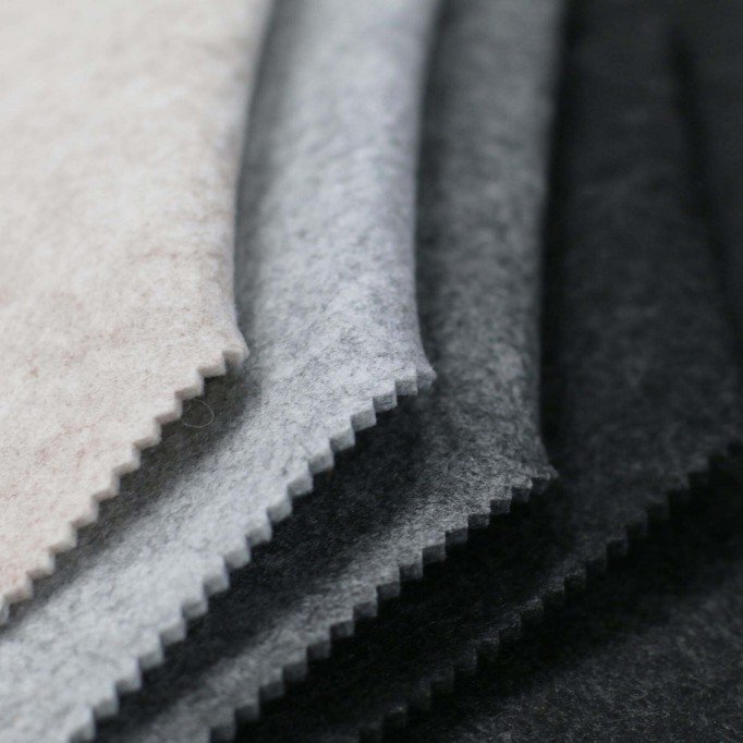 Tessuto Feltro 3mm Grigio Chiaro Melange  - (Feltro Al Metro (Spesso 3mm))