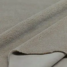 Teddy Fleece Doubleface Stof Donker Beige Teddy Fleece Doubleface Stof Donker Beige