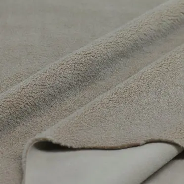 Teddystoff Doubleface Dunkel Beige  - (Teddystoffe)
