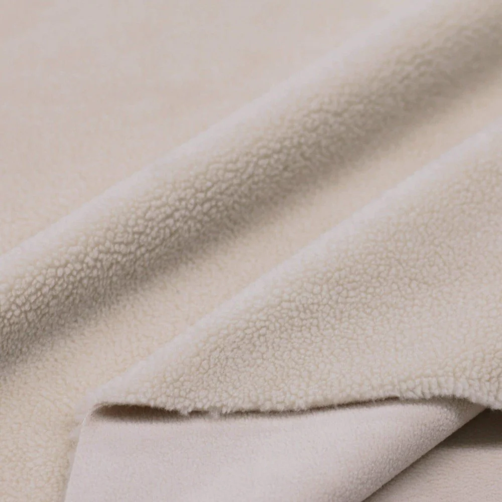 Teddy Fleece Doubleface Fabric Light Beige Teddy Fleece Doubleface Fabric Light Beige