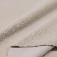 Teddy Fleece Doubleface Stof Licht Beige Teddy Fleece Doubleface Stof Licht Beige