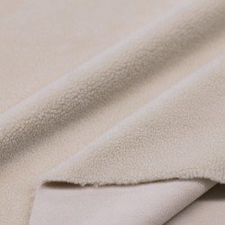 Teddy Fleece Doubleface Fabric Light Beige