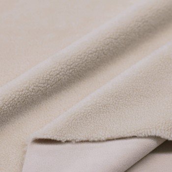 Tissu Polaire Double Face Mouton Beige Clair Tissu Polaire Double Face Mouton Beige Clair