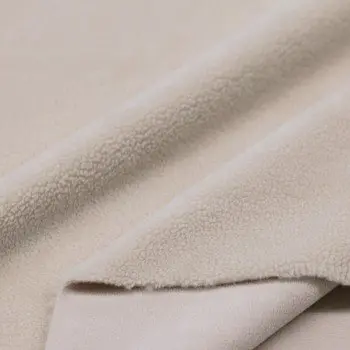 Teddystoff Doubleface Hellbeige Teddystoff Doubleface Hellbeige