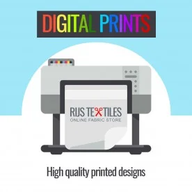 Cotton Poplin Digital Print - Berry Flower Branches