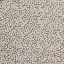 Double Gauze Fabric Digital Print - Leopard Print Beige