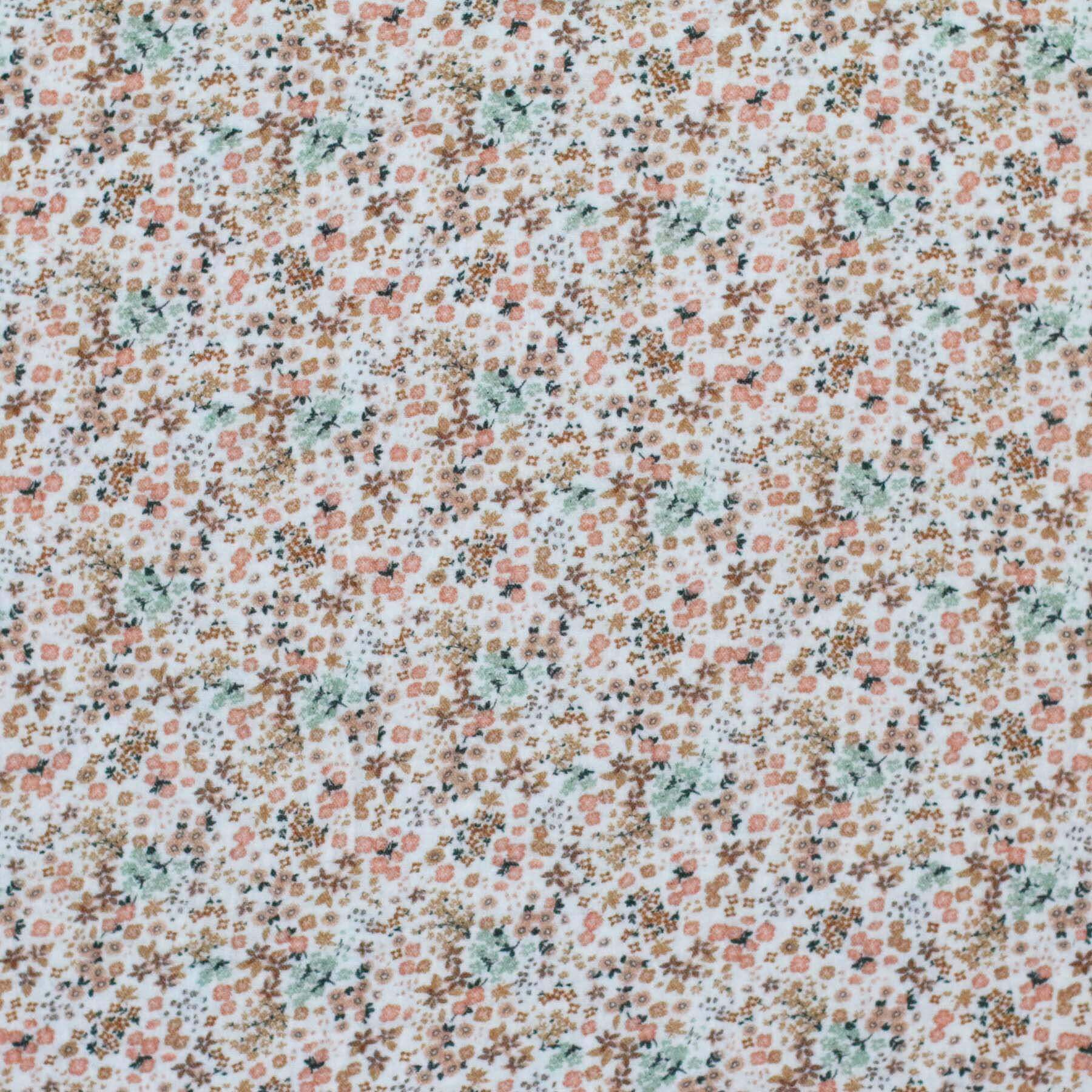 Hydrofiel Stof Digitale Print - Liefdesbloem Beige