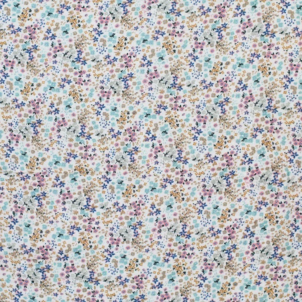 Double Gauze Fabric Digital Print - Love Flower Vintage Pink Double Gauze Fabric Digital Print - Love Flower Vintage Pink