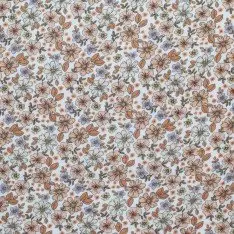 Hydrofiel Stof Digitale Print - Zomerbloem Pastel Lila