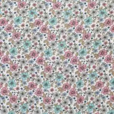 Hydrofiel Stof Digitale Print - Zomerbloem Vintage Roze