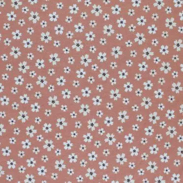 Jersey Di Cotone Stampa Digitale - Fiore Di Ranuncolo Pesca - (Jersey Di Cotone Digitale Stampata)