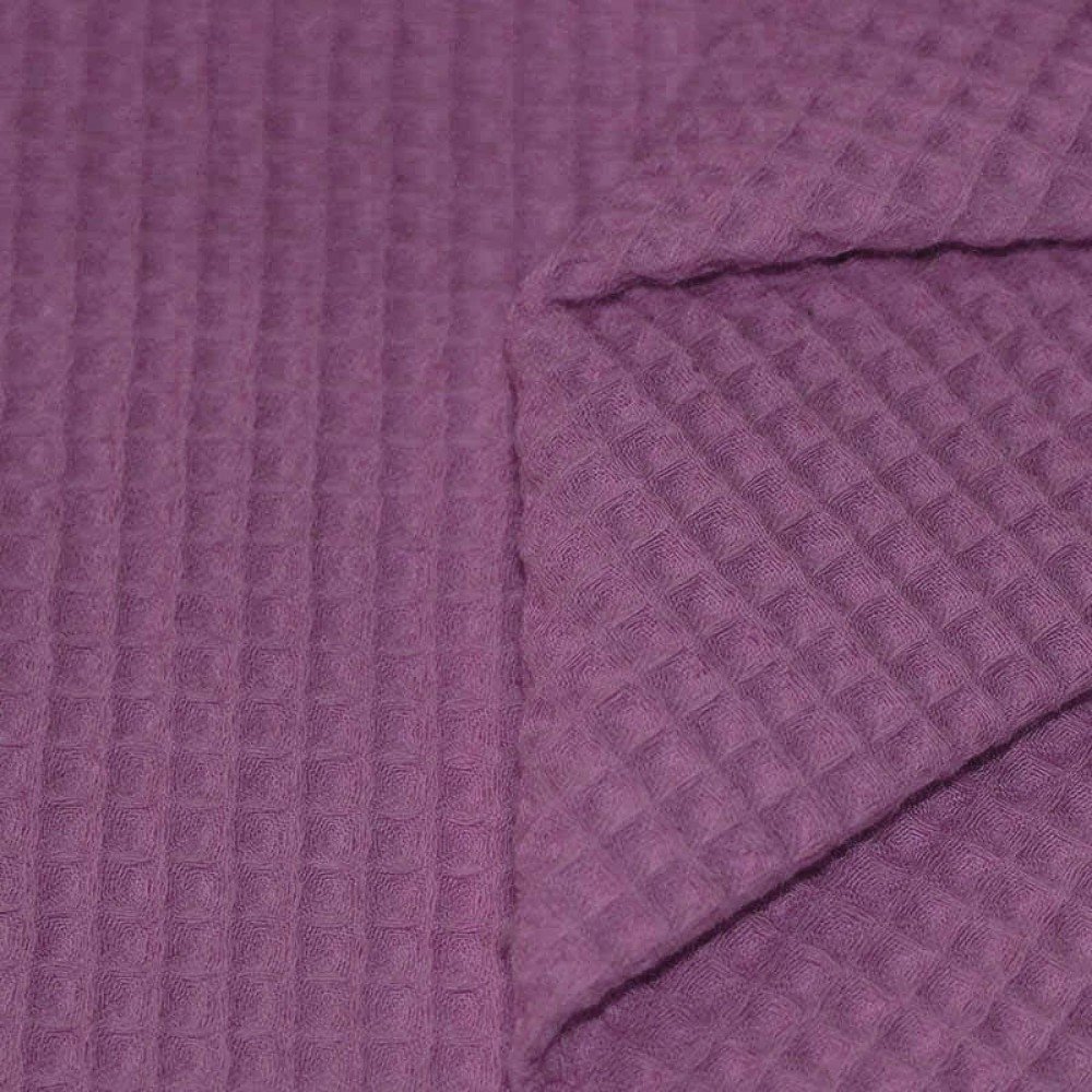 Waffle Pique Fabric Old Lilac