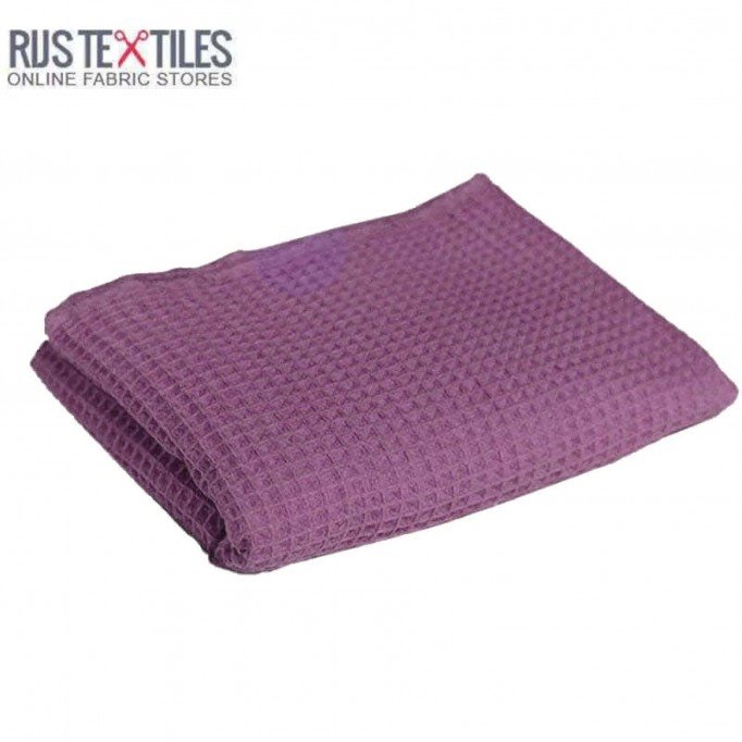 Tissu Piqué Gaufré Lilas Vieux  - (Tissu Piqué Gaufré)