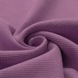 Tessuto Jersey Di Waffle Piqué Lilla Antico  Tessuto Jersey Di Waffle Piqué Lilla Antico
