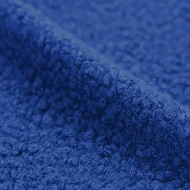 Boucle Stoff Locken Kobalt - (Boucle Stoff)