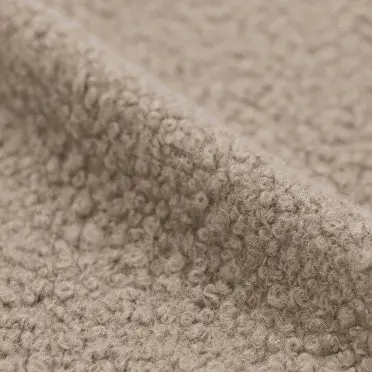Boucle Stof Gekruld Donker Beige - (Boucle Stoffen)