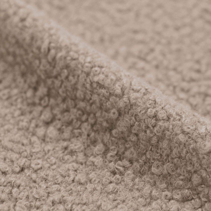 Boucle Fabric Curly Dark Beige - (Boucle Fabric)