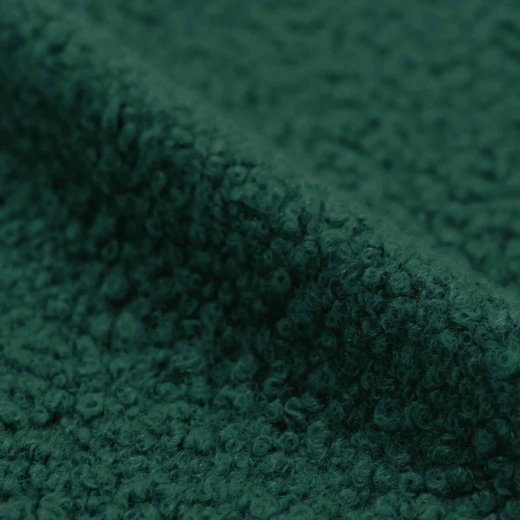 Boucle Stof Gekruld Donker Groen