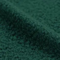 Boucle Fabric Curly Dark Green