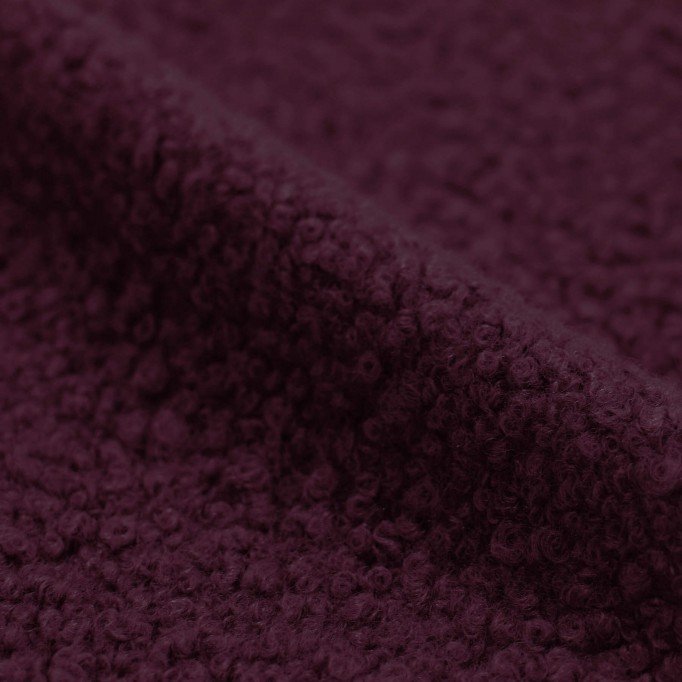 Boucle Stof Gekruld Aubergine - (Boucle Stoffen)