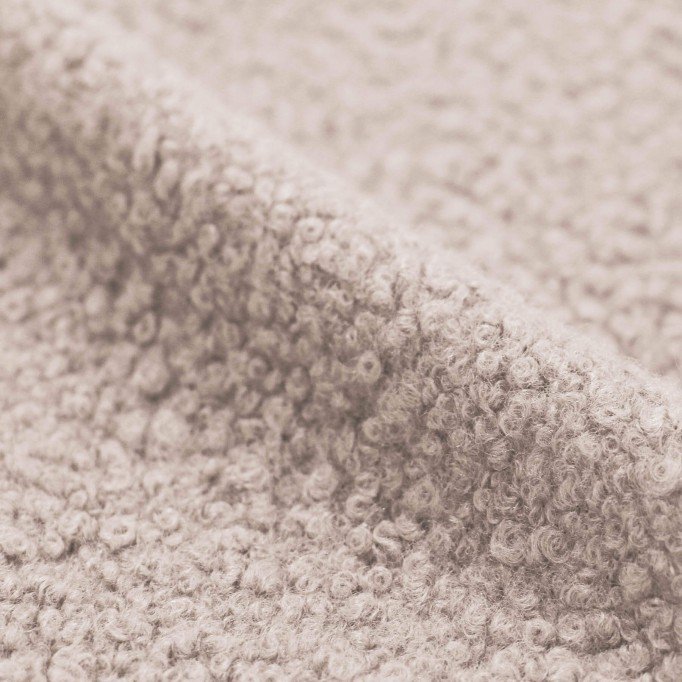 Boucle Stoff Locken Hell Beige  - (Boucle Stoff)