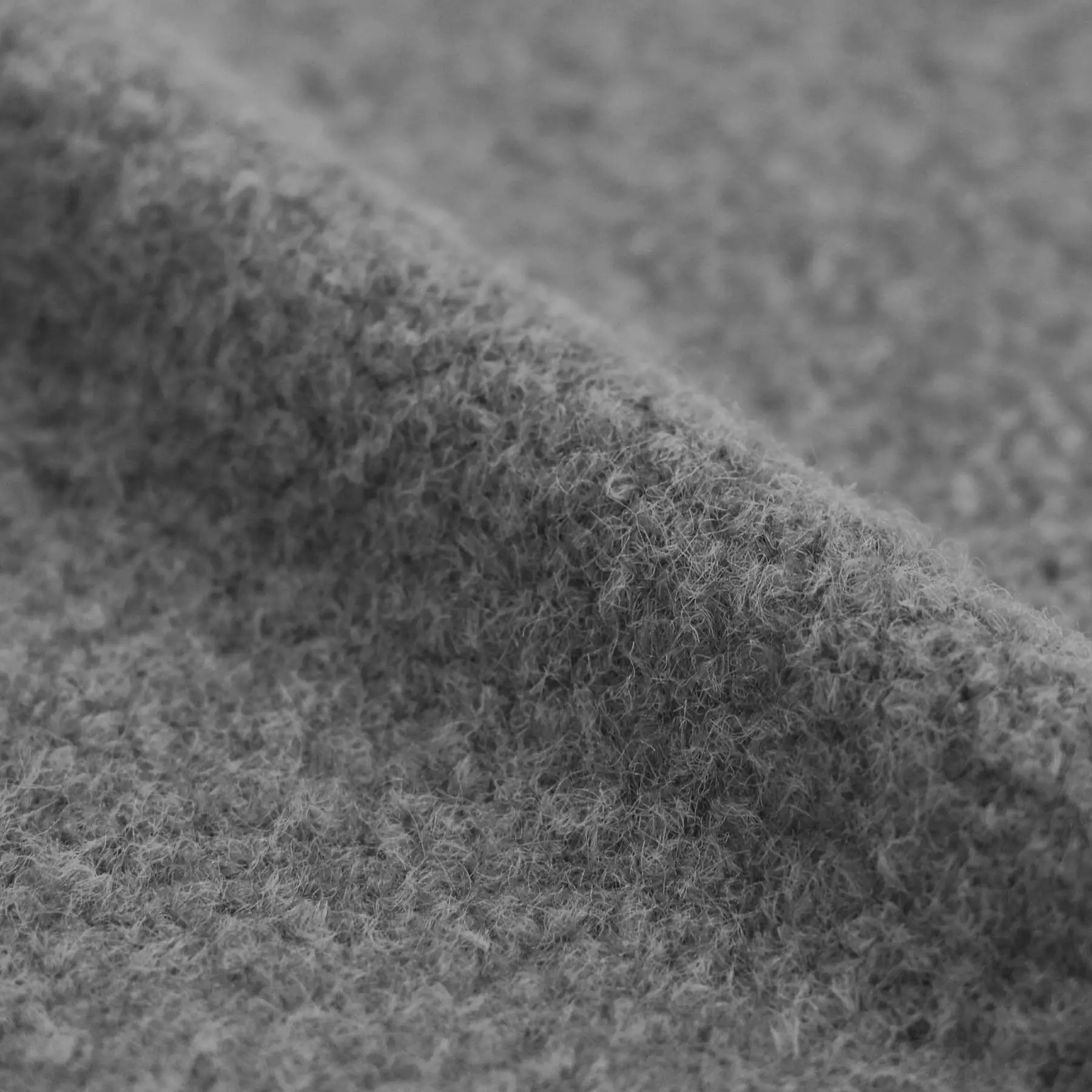 Boucle Stof Gekruld Gemeleerd Grijs