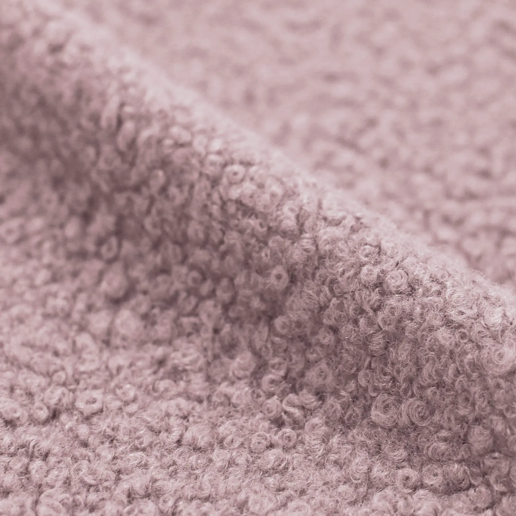 Boucle Stof Gekruld Nude Roze