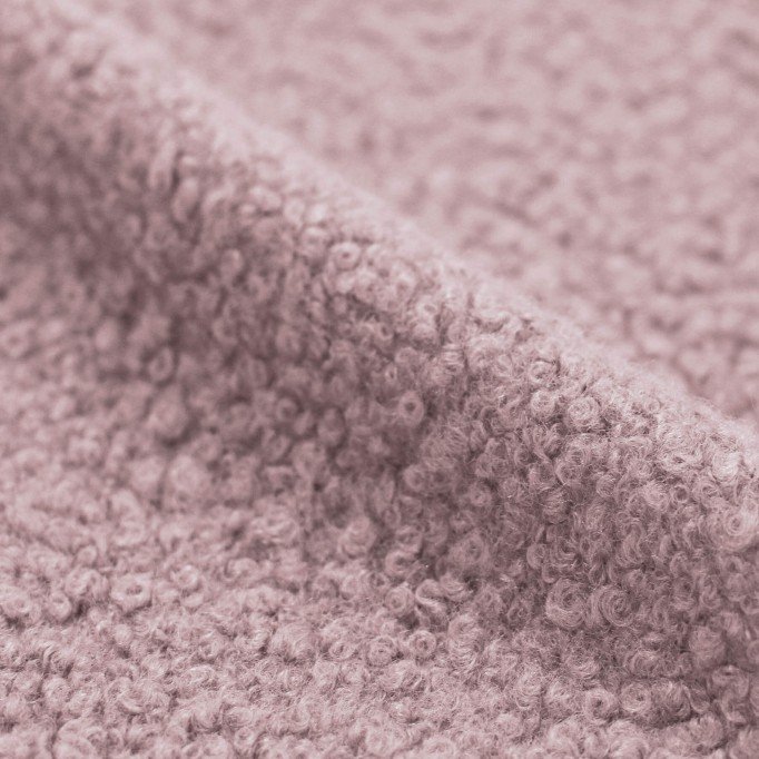Tissu Lainages Bouclé Nude Rose - (Tissu Bouclé)