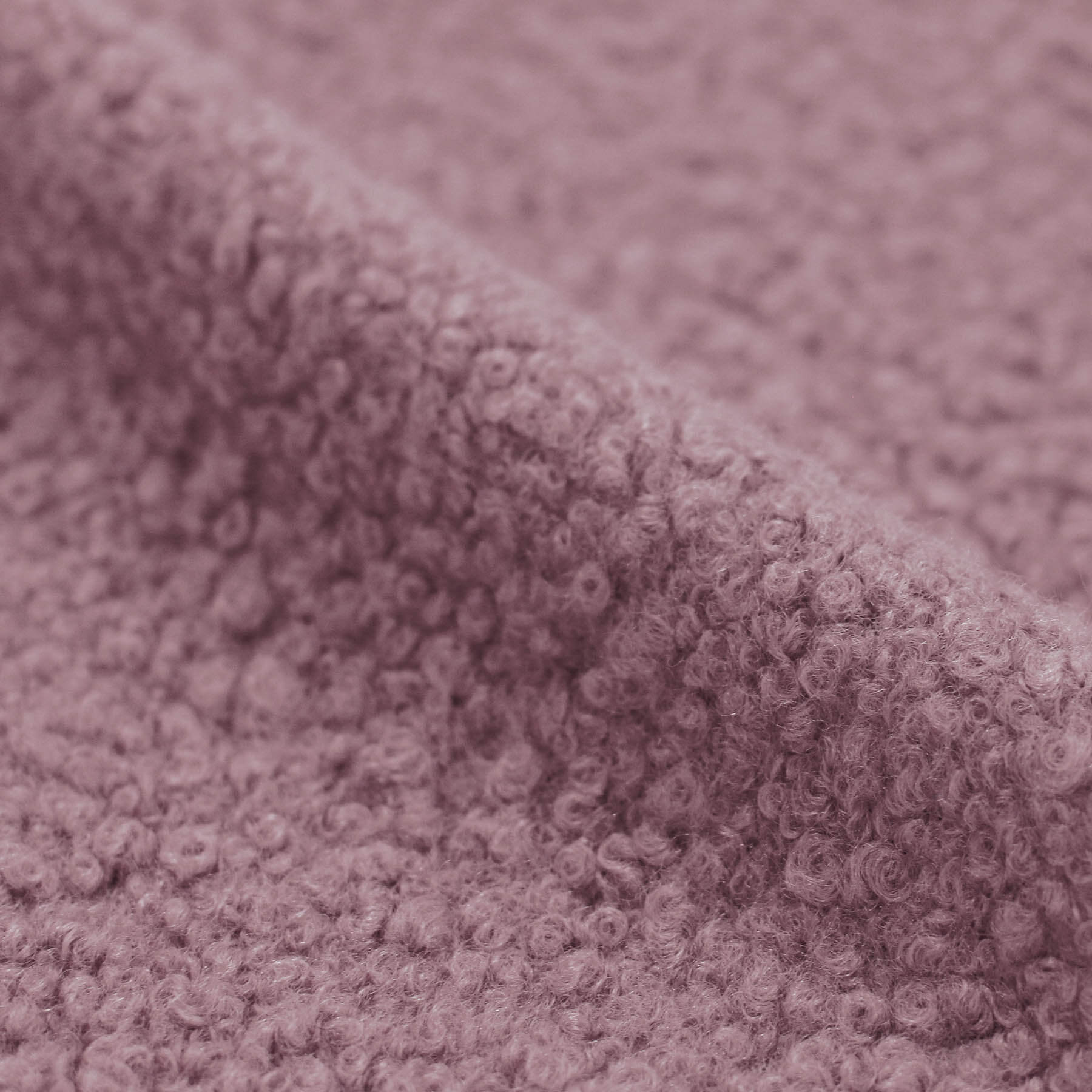 Boucle Stof Gekruld Oud Roze