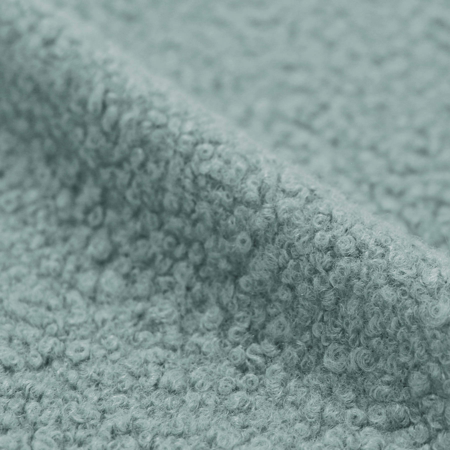 Boucle Stof Gekruld Zeegroen