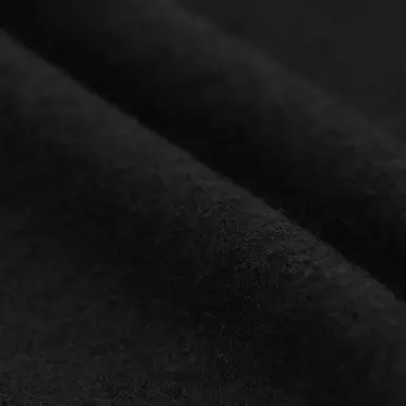 Uld Walkloden Stof Sort  - (Kogt Uld Stof)
