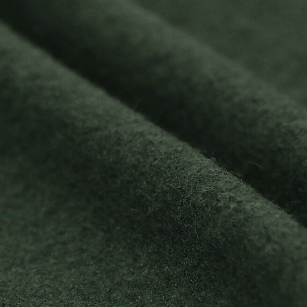 Fulled Loden Wool Fabric Dark Green